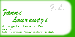 fanni laurentzi business card
